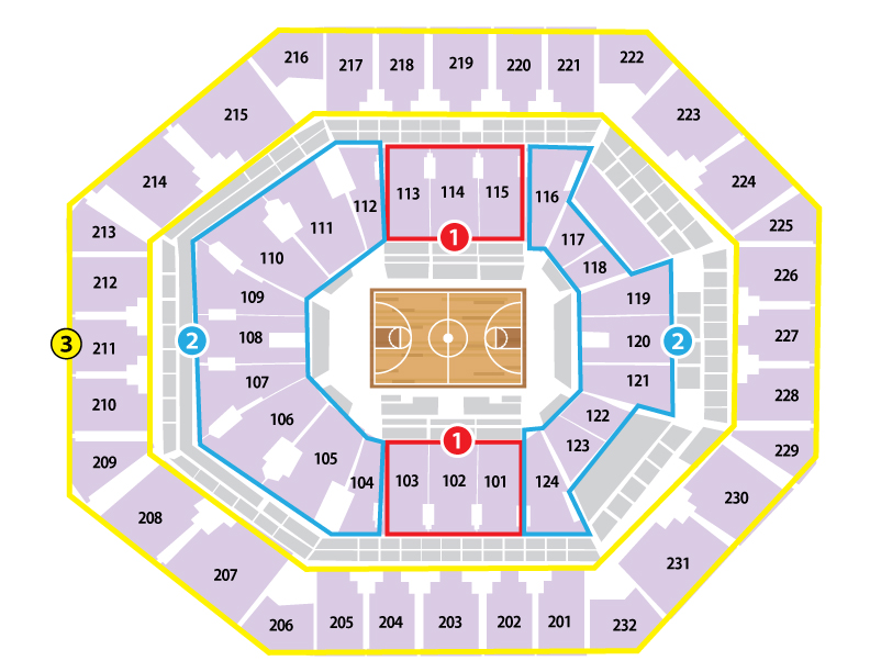 2023~2024年 NBA  フェニックス・S　観戦チケット手配代行　カテゴリー1  【101-103 / 113-115】